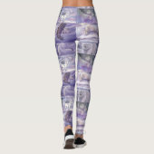Winter Ijsbeer Kunstcollage Leggings (Achterkant)