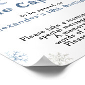 Winter IJsbeer Tijdscapsule 1e verjaardag Poster (Hoek)