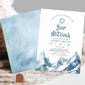 Winter Ijsberg Berg Bar Mitzvah Kaart