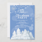 Winter Ijsblauw Kerstvakantie Feest Kaart (Voorkant)