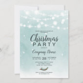 Winter ijsblauw licht sneeuw kerst bedrijf kaart (Voorkant)