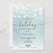 Winter ijsblauw licht sneeuw vakantie corporate kaart (Voorkant)