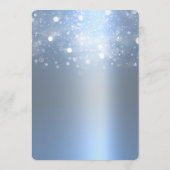 Winter Ijsblauw Zilver Glitterend Oud en Nieuw Kaart (Achterkant)