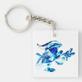 Winter Ijsdraak Bevroren Vleugels Magisch Beest Ku Sleutelhanger