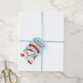 Winter IJslandse Vos Sneeuwlandschap Prettig Kerst Cadeaulabel (Met Touw)