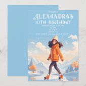 Winter IJsschaatspartij Kaart (Voorkant / Achterkant)