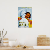 Winter im Wallis, Schweiz, Ski Poster (Keuken)
