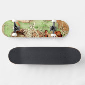 Winter In A Green Cape door Alphonse Mucha Persoonlijk Skateboard (Horizontaal)