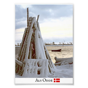 Winter in Als Odde/Denemarken Fotoprint! Foto Afdruk