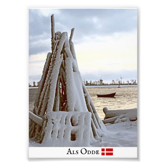 Winter in Als Odde/Denemarken Fotoprint! Foto Afdruk (Voorkant)
