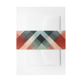 Winter in an Evergreen Forest Plaid Belly Band Uitnodigingen Wikkel (Voorkant Voorbeeld)