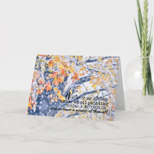 WINTER IN AUTUMN Greeting Card Bedankkaart (Voorkant)