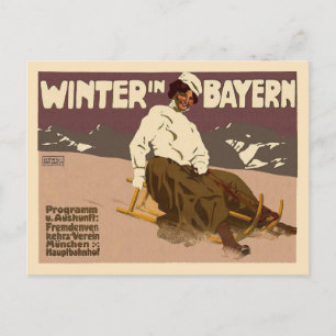 Winter in Bayern Briefkaart