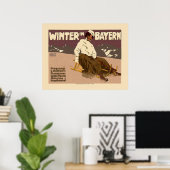 "Winter in Bayern" Vintage Travel Poster (Thuiskantoor)