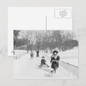 Winter in Central Park, 1900 Briefkaart (Voorkant / Achterkant)