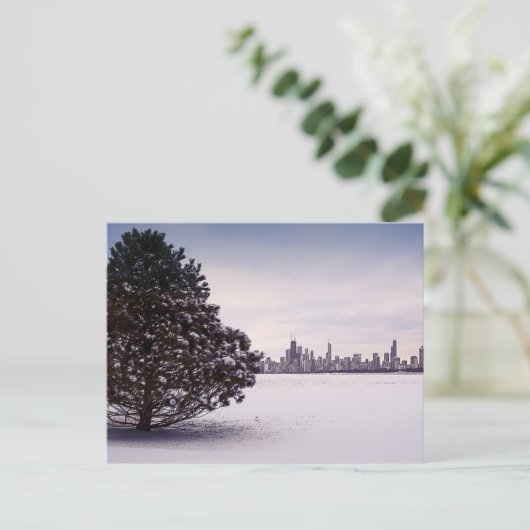 Winter in Chicago Briefkaart (Staand voorkant)
