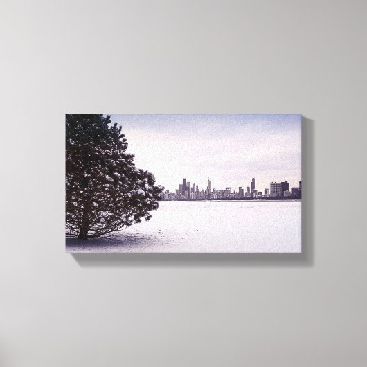 Winter in Chicago - Canvas Afdruk (Voorkant)
