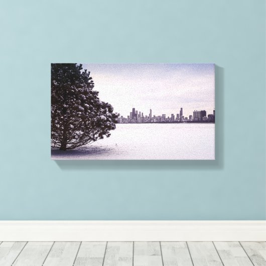 Winter in Chicago - Canvas Afdruk (Insitu (Houten vloer))
