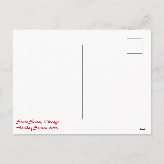 Winter in Chicago, Feestdagenkaart (Achterkant)