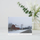 Winter in Connecticut Briefkaart (Staand voorkant)