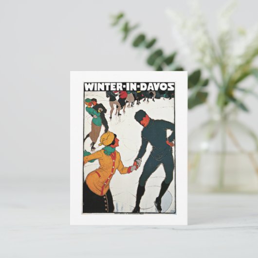 Winter in Davos Briefkaart (Staand voorkant)