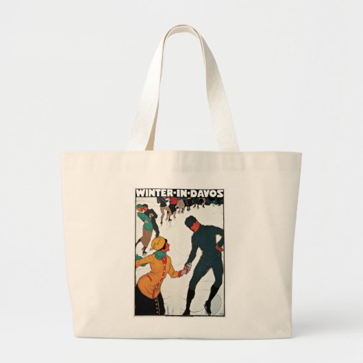 Winter in Davos Grote Tote Bag (Voorkant)