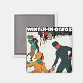 Winter in Davos Magneet (Voorkant / Achterkant)