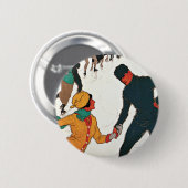 Winter in Davos Ronde Button 5,7 Cm (Voorkant /achterkant)
