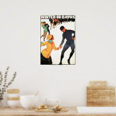 WINTER IN DAVOS Swiss Ice Skating  Ski Poster (Keuken)