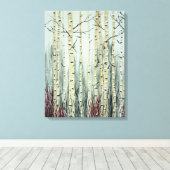 Winter in de Aspen Grove Canvas Afdruk (Insitu (Houten vloer))