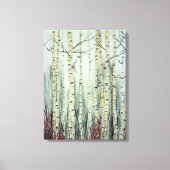 Winter in de Aspen Grove Canvas Afdruk (Voorkant)