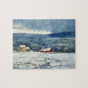Winter in de Connecticut Hills (door Childe Hassam Legpuzzel