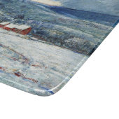 Winter in de Connecticut Hills (door Childe Hassam Snijplank (Hoek)