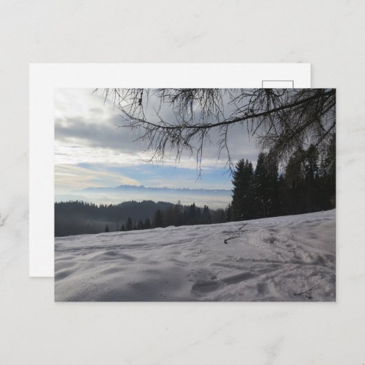 Winter in de Gorce-bergen Briefkaart (Voorkant / Achterkant)