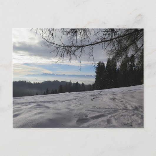 Winter in de Gorce-bergen Briefkaart (Voorkant)