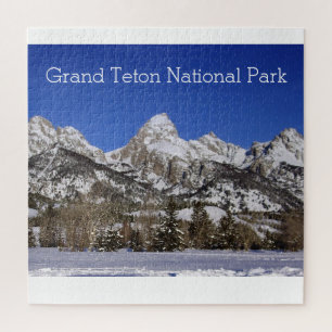 Winter in de Grand Teton Mountains Schilderachtig Legpuzzel