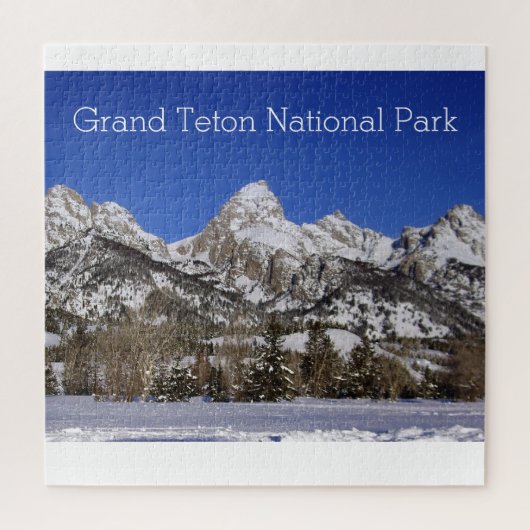 Winter in de Grand Teton Mountains Schilderachtig Legpuzzel (Verticaal)