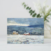 Winter in de heuvels van Connecticut Kaart (Staand voorkant)