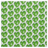 Winter in de liefde-Groene harten Stof (Swatch)