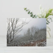 Winter in de Macclesfield Forest Card Bedankkaart (Staand voorkant)