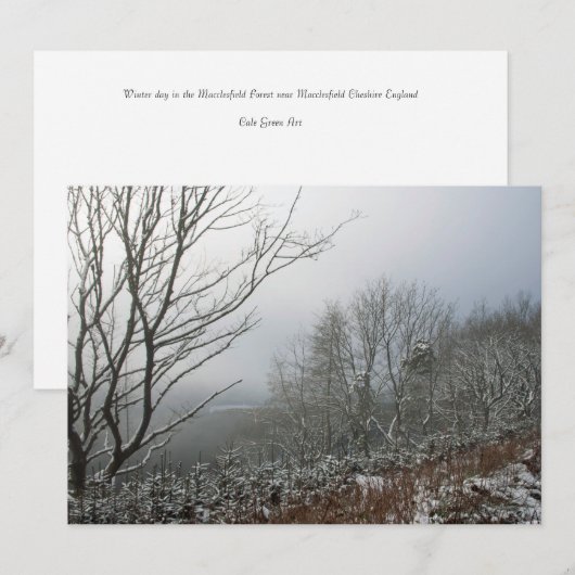 Winter in de Macclesfield Forest Card Bedankkaart (Voorkant / Achterkant)