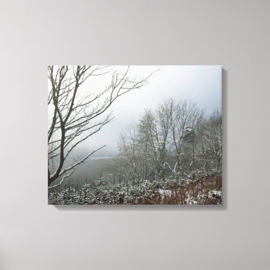 Winter in de Macclesfield Forest Card Canvas Afdruk (Voorkant)