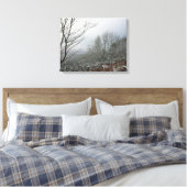 Winter in de Macclesfield Forest Card Canvas Afdruk (Insitu (Slaapkamer))