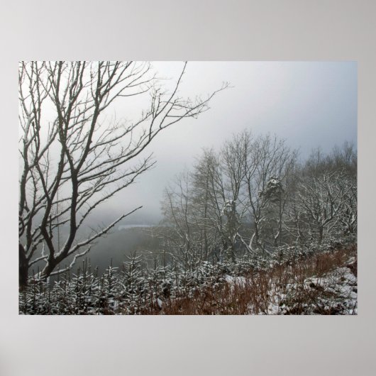 Winter in de Macclesfield Forest Card Poster (Voorkant)
