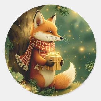 Winter in de Pines Ronde Sticker