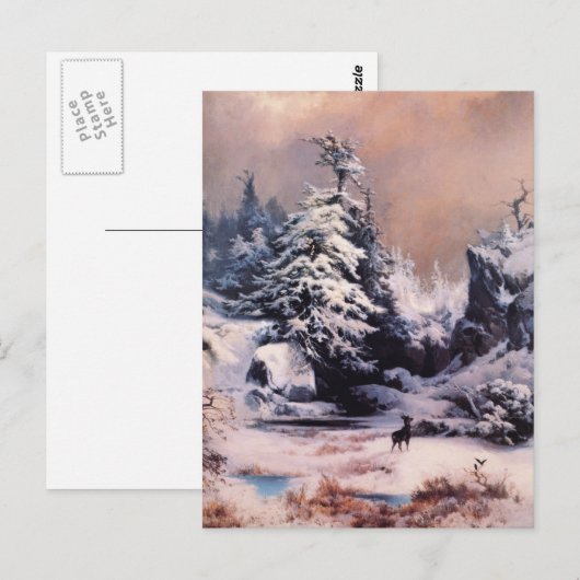 Winter in de Rockies - 1867 Briefkaart (Voorkant / Achterkant)