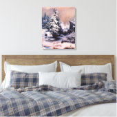 Winter in de Rocky Mountains (door Thomas Moran) Canvas Afdruk (Insitu (Slaapkamer))