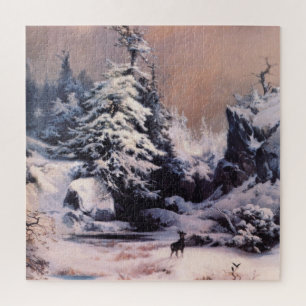 Winter in de Rocky Mountains (door Thomas Moran) Legpuzzel