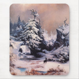 Winter in de Rocky Mountains (door Thomas Moran) Muismat