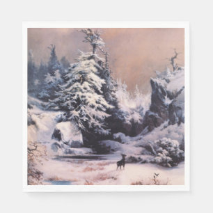 Winter in de Rocky Mountains (door Thomas Moran) Servet